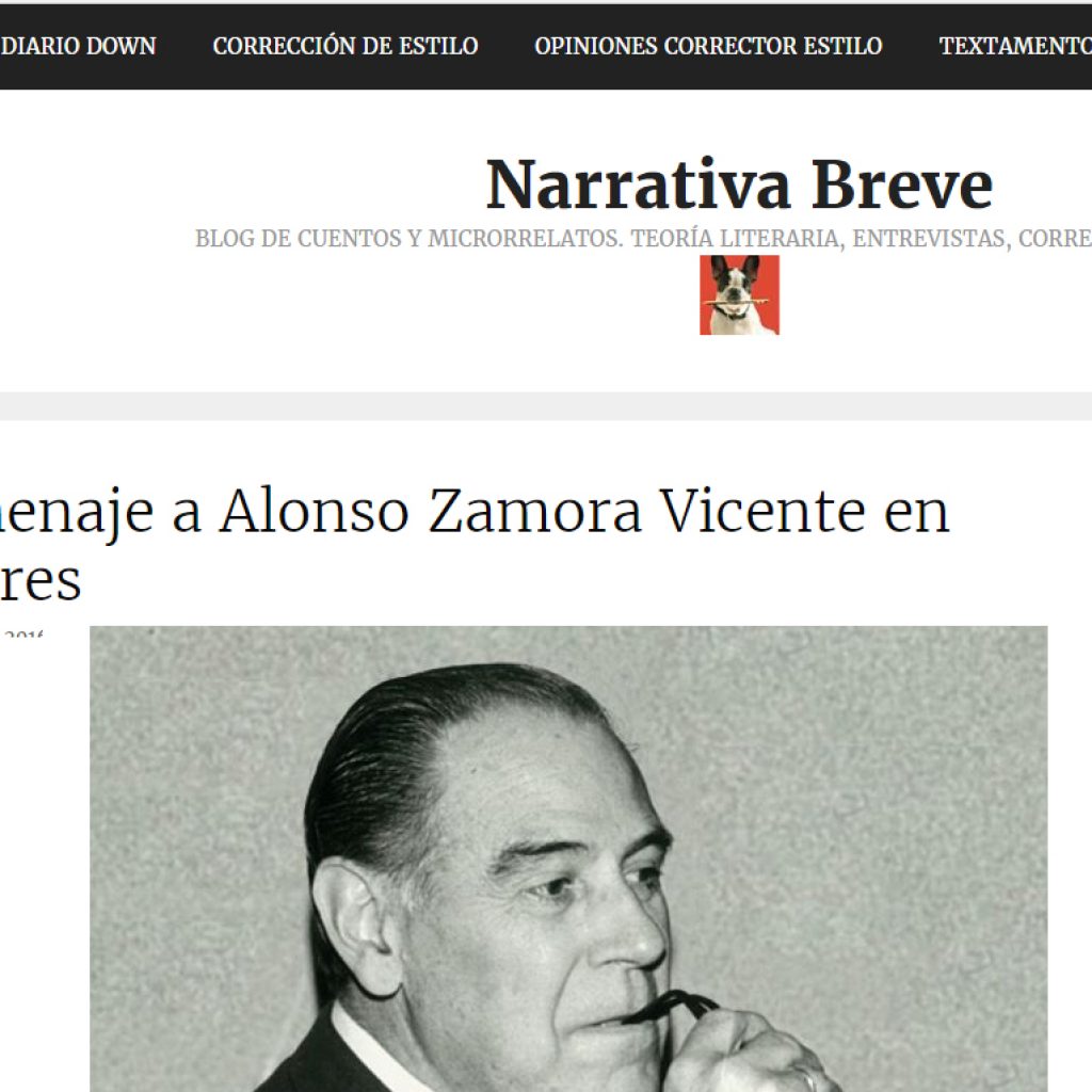 Narrativa Breve: Homenaje a Alonso Zamora Vicente